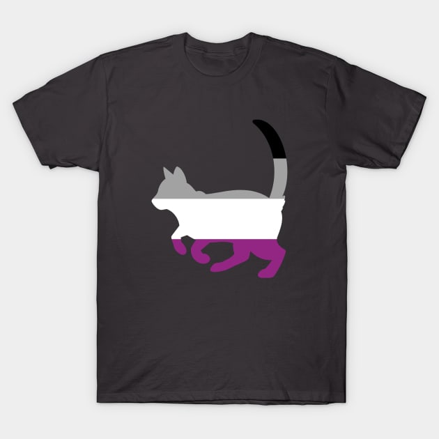 Pride Animals- Asexual Cat T-Shirt by HeckHound